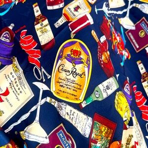 HTF NICOLE MILLER Seagrams Liquor 100% SILK SCARF 44" Booze